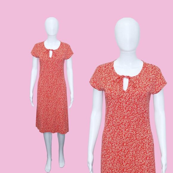 1970s DIANE von FÜRSTENBERG DVF Saks 5th Ave. Polka Dot Dress W/Tie. XS-S. AS IS - Picture 1 of 10